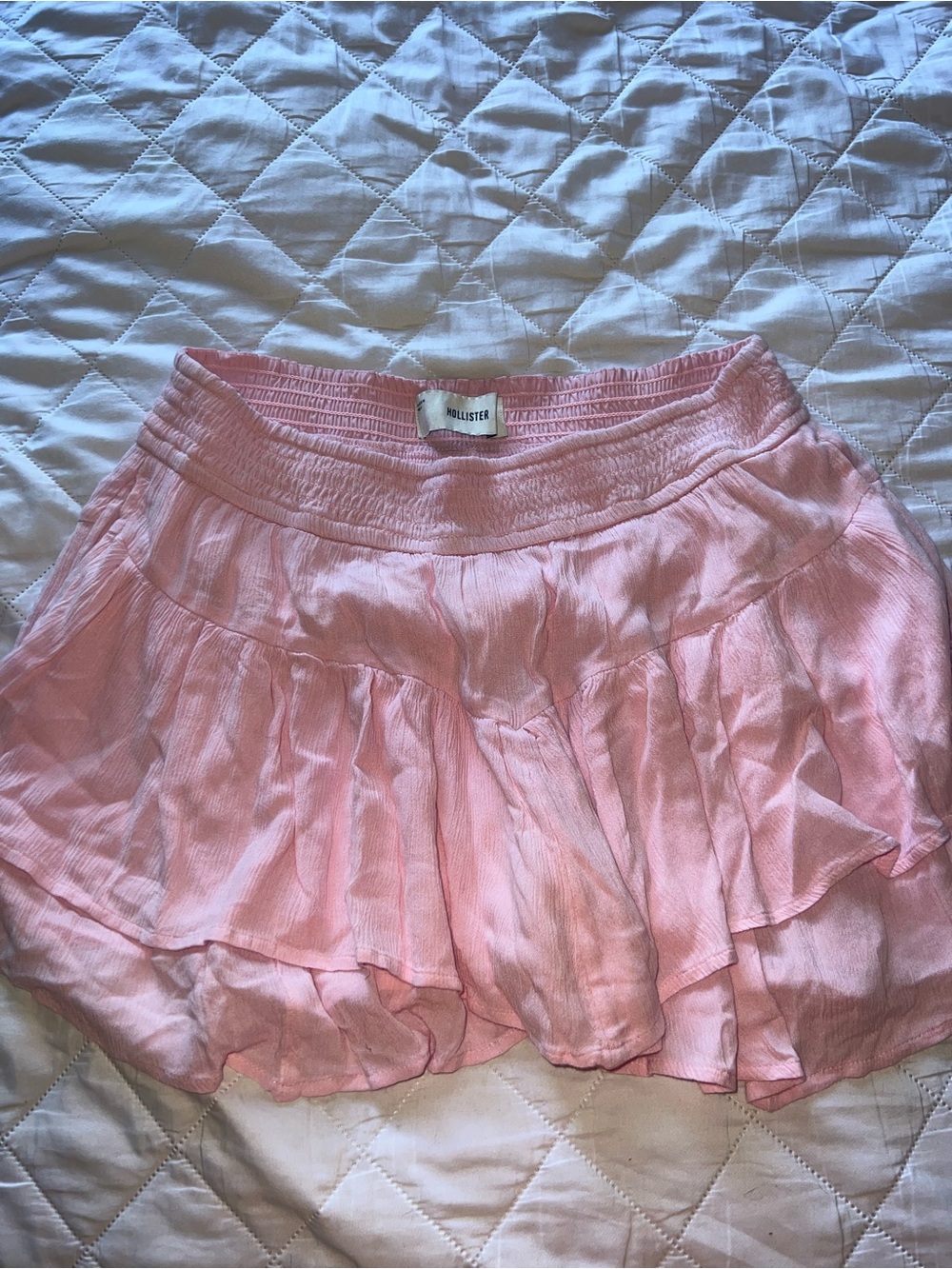 Hollister Light Pink Tiered Mini Skirt